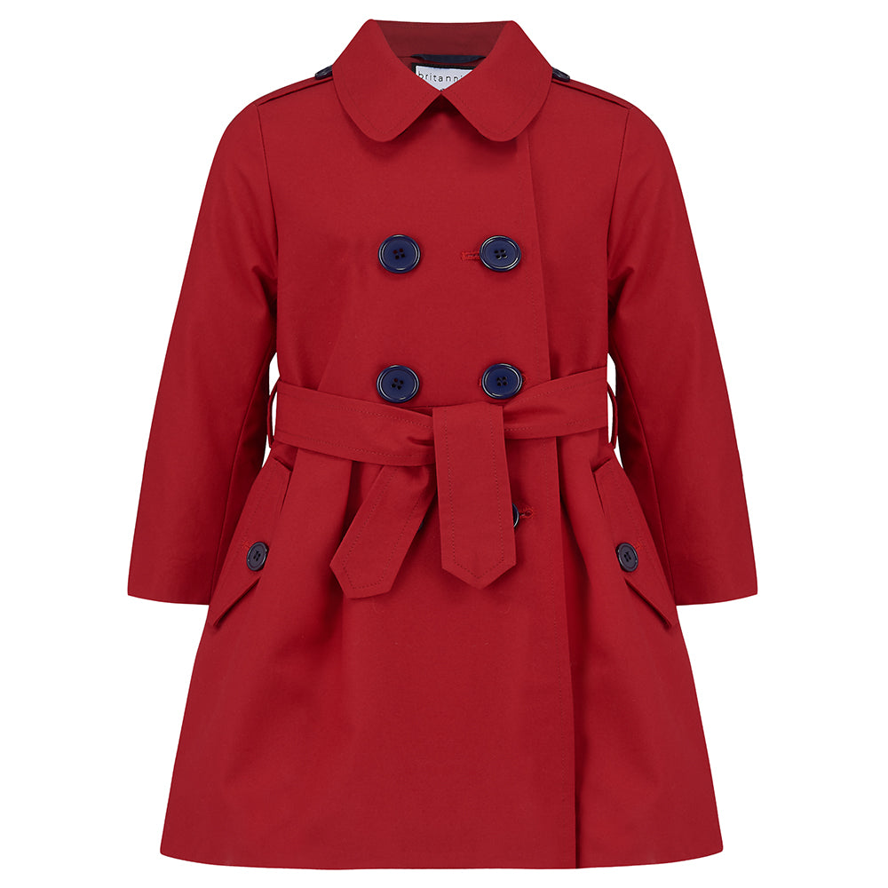 Red trench coat store kids