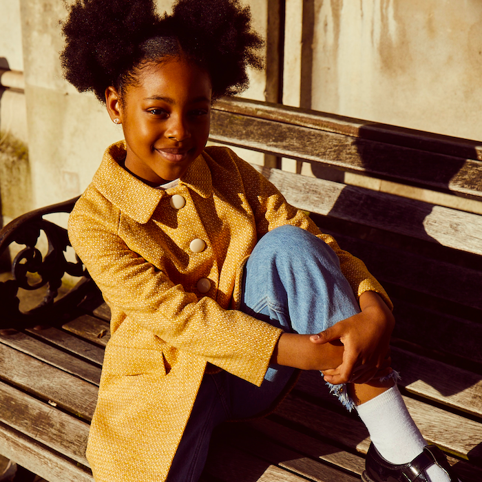 Girls hot sale yellow coat
