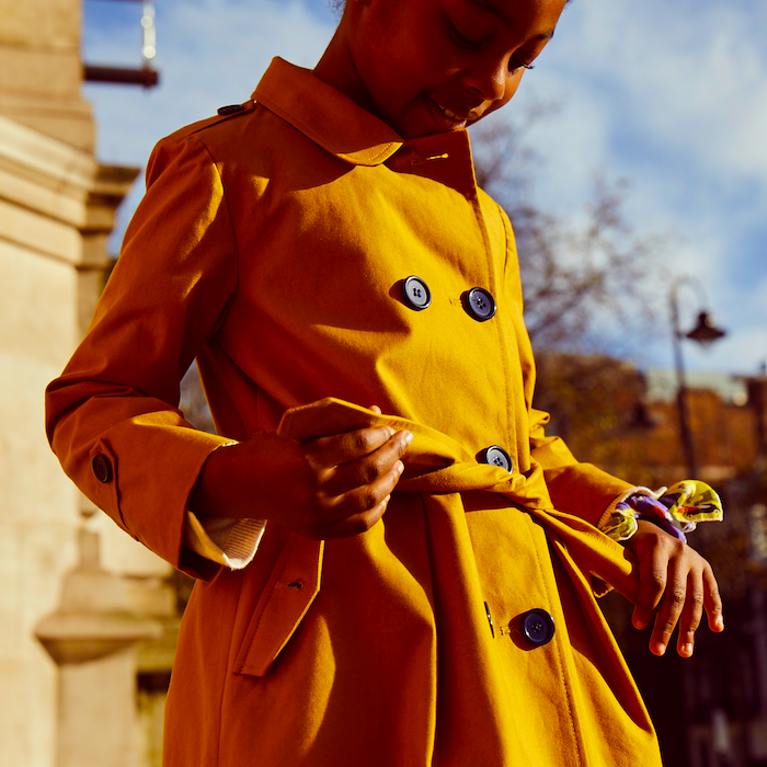 Bayswater Girls Trench Coat Mustard