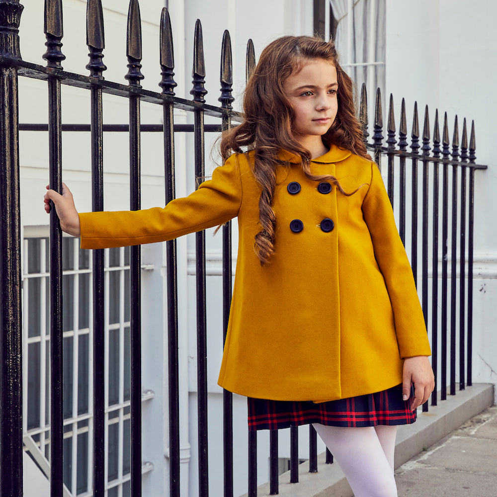 Fitzrovia Girls Pea Coat Princess of Wales Gold