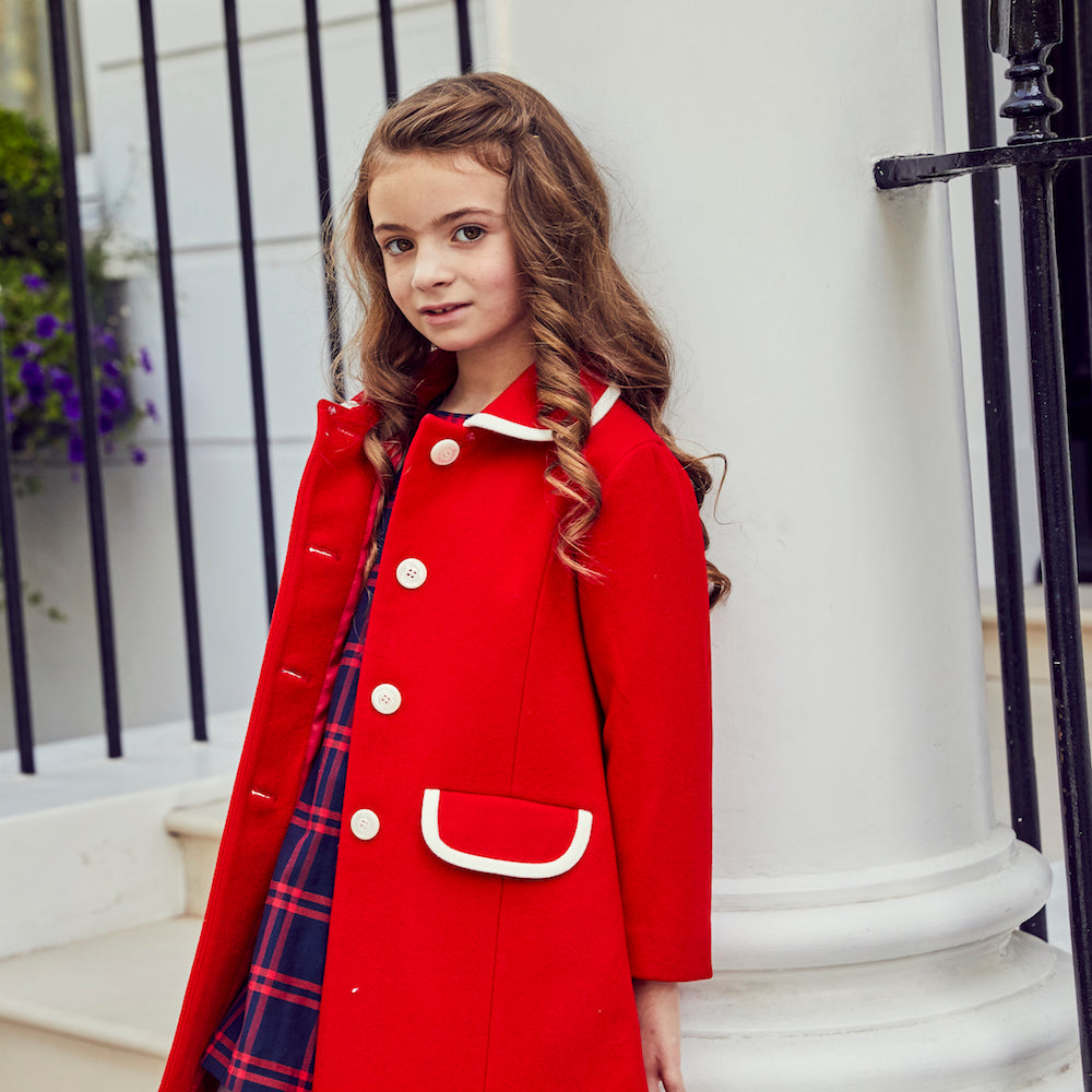 Red Girls Coat The Kensington Pillar Box Red Britannical