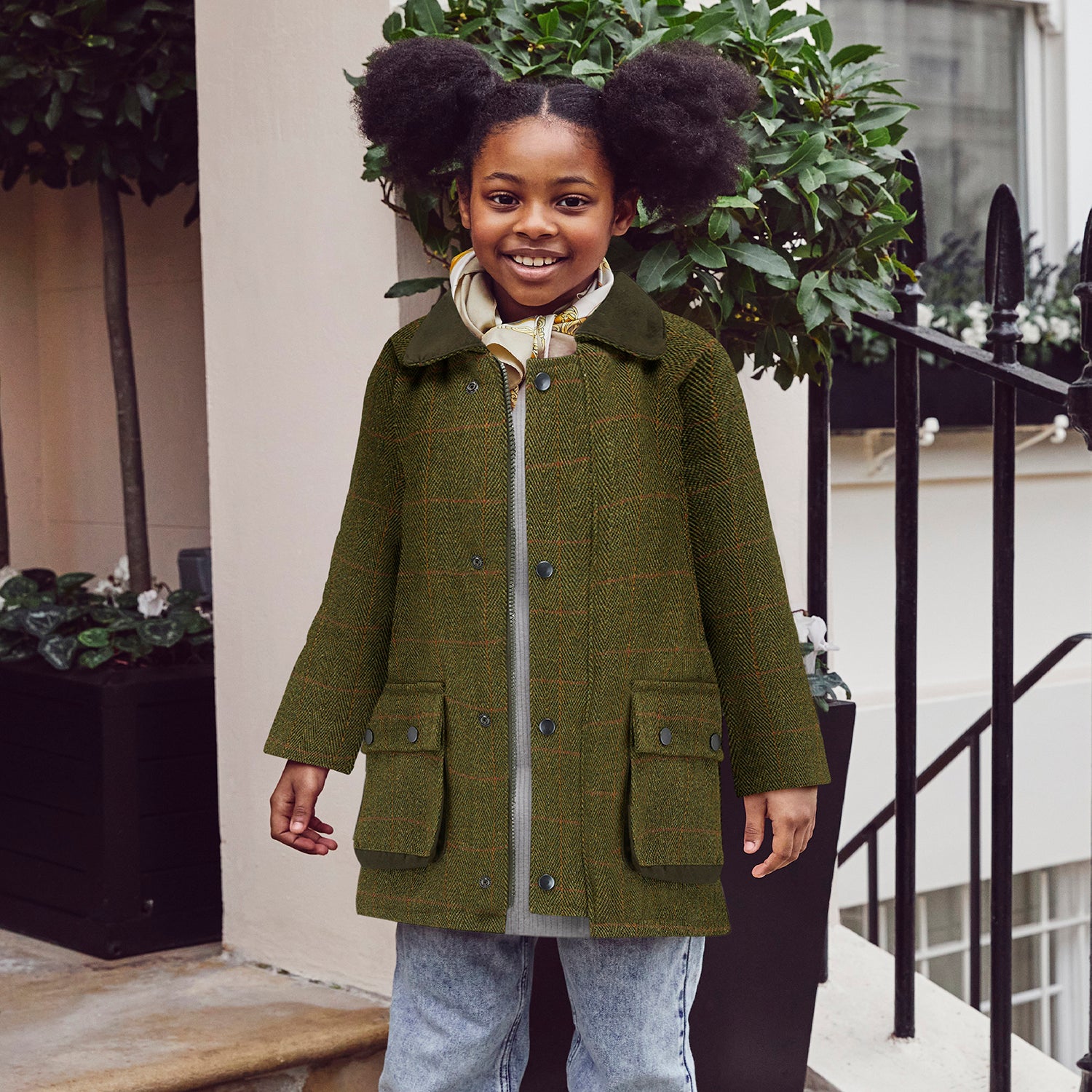 Veste courte effet tweed, laine mélangée, écru Veste courte effet tweed, laine mélangée, écru