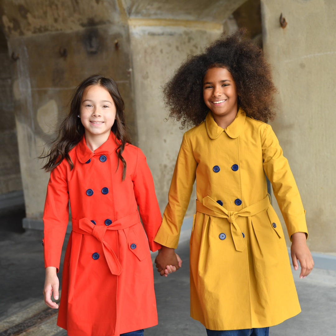 Red Girls Trench Coat (Bayswater) Classic Red – Britannical