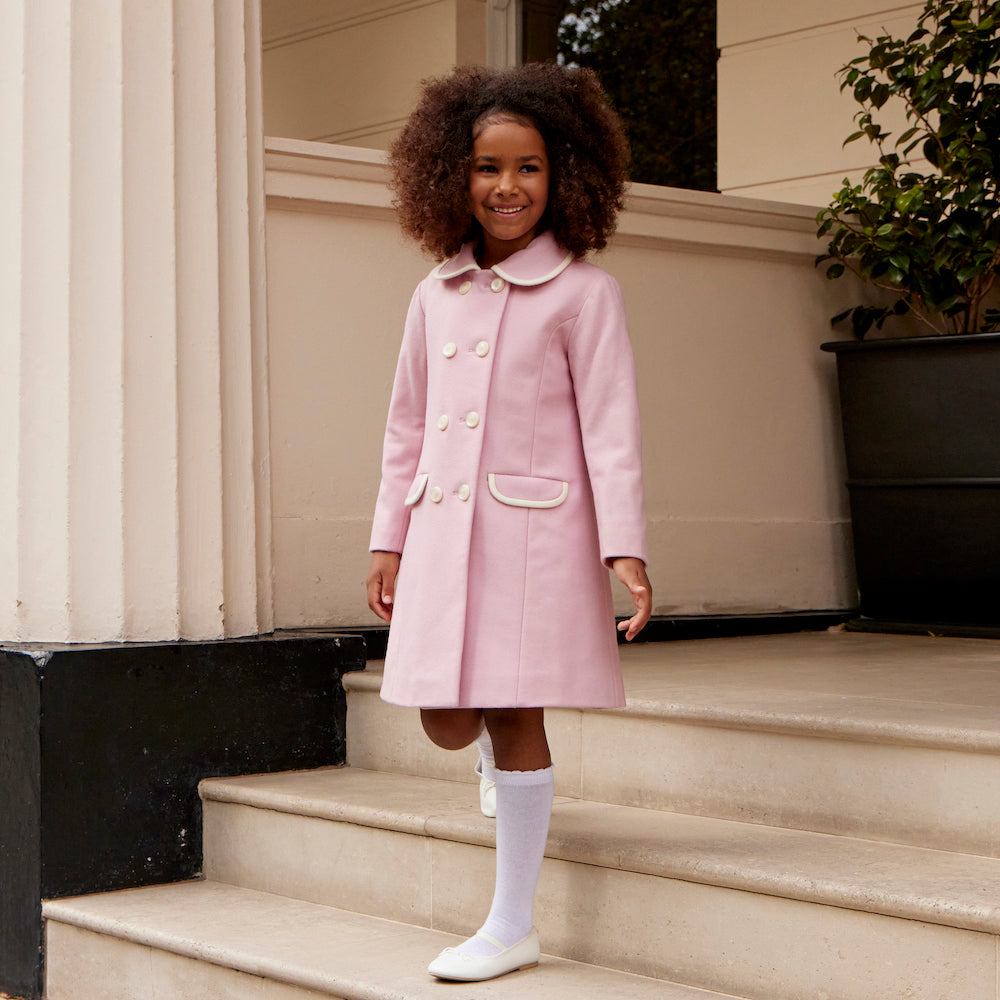 Fashion Long Coat For Girls Elegant Long Coat With A Tie At The