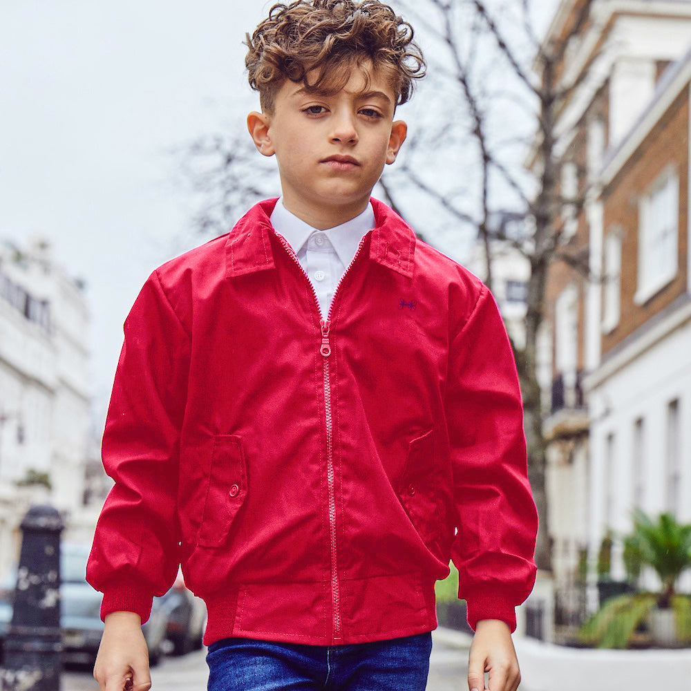 Carnaby Boys Bomber Jacket Pillar Box Red - Main Image