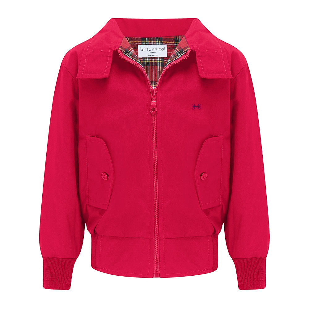 Red Girls Bomber Jacket Carnaby Pillar Box Red Britannical
