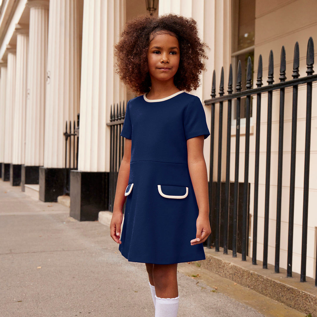 navy blue dress girls (The Kensington) Nautical – Britannical It is recommended to Size:20XL bust_39.5 Sheath Black Off Shoulder