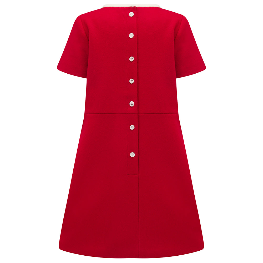 Red Girls Dress (The Kensington) Pillar Box Red Britannical Red Girls Dress (The Kensington) Pillar Box Red Britannical