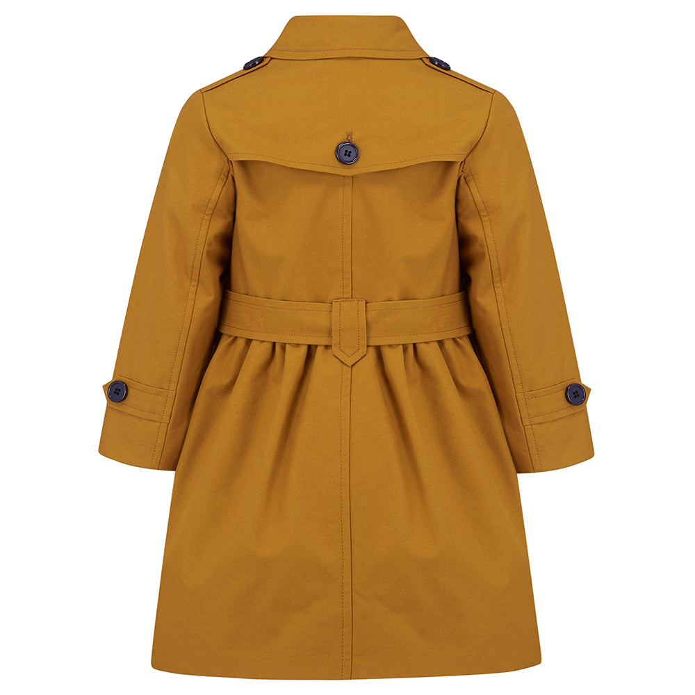 Girls Trench Coat Mustard Yellow Bayswater Classic Mustard