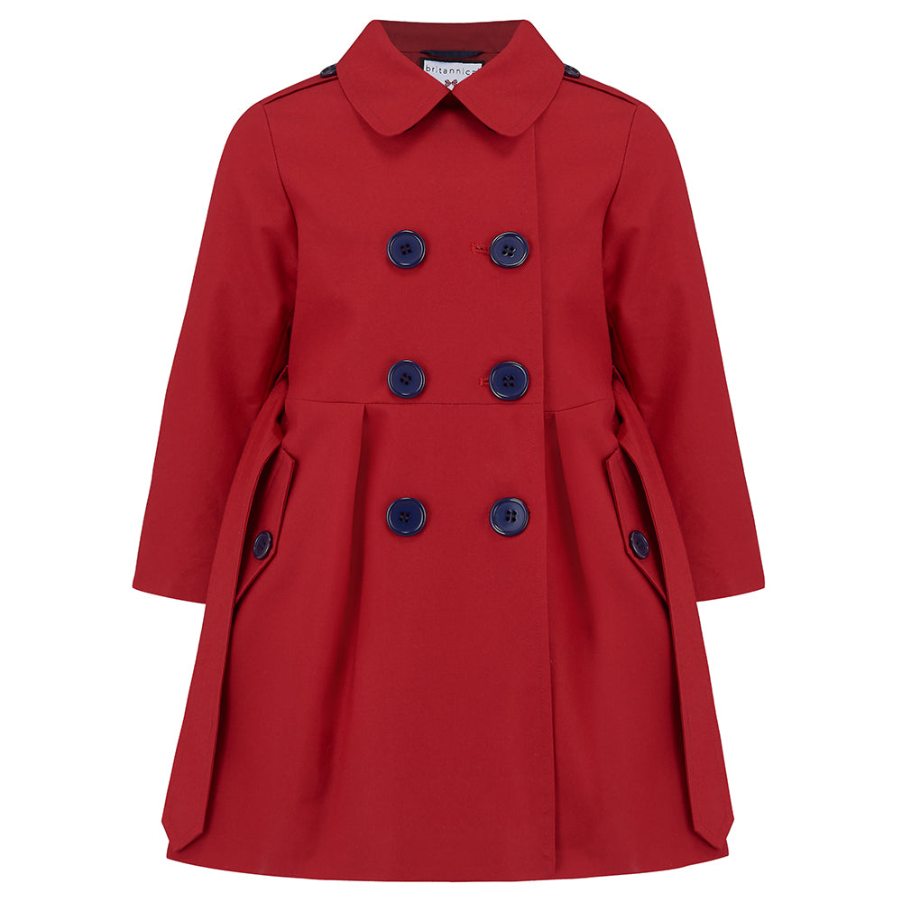 Red trench coat for girls sale