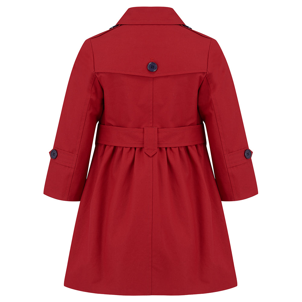 Girls red trench coat deals
