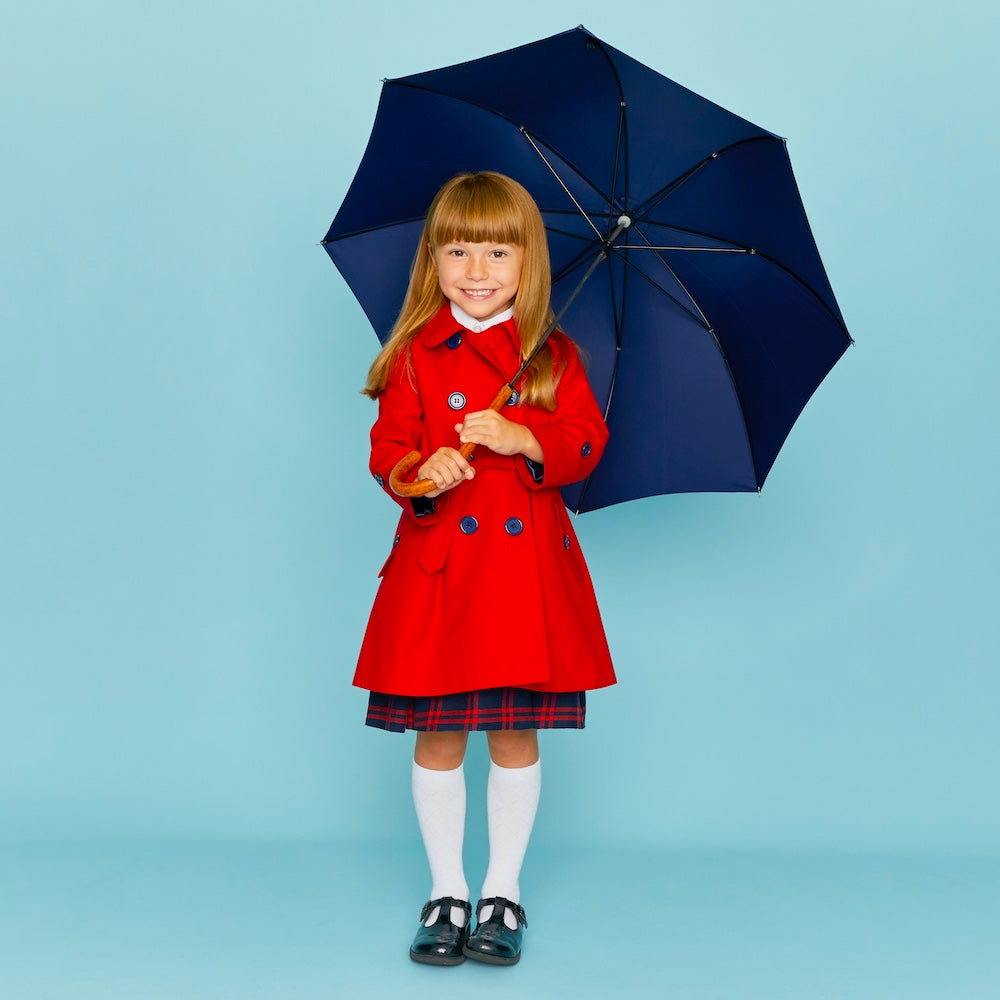 Red Girls Trench Coat (Bayswater) Classic Red – Britannical