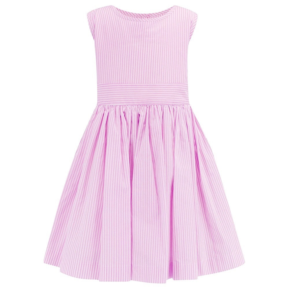 Pink Girls Dress Striped (Hampstead) Pink stripes – Britannical