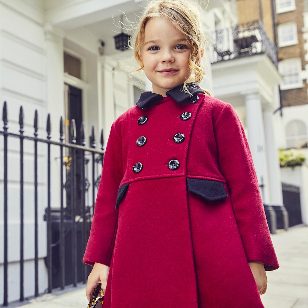 Red Girls Dress Coat (The Piccadilly) Theatrical Red Britannical Red Girls Dress Coat (The Piccadilly) Theatrical Red Britannical