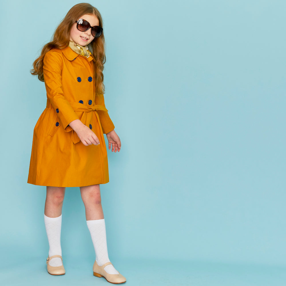 Girls mustard coat on sale