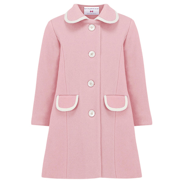 ジャケット・アウター British classical long coat pink Britannicallightpinkgirlscoatw