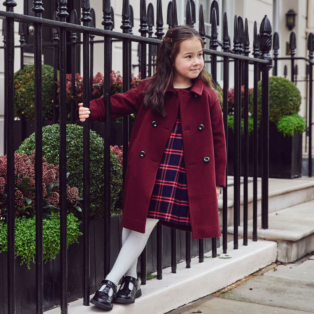 girl dress coats winter Marae Girls Dress Coat - Double Breasted Twirl Coat