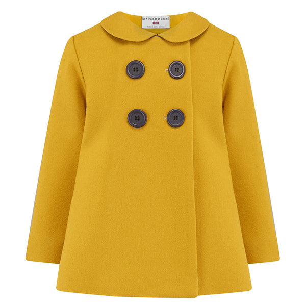Baby girl mustard top coat