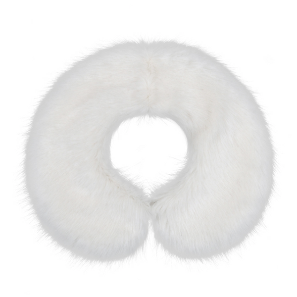 White real best sale fur collar