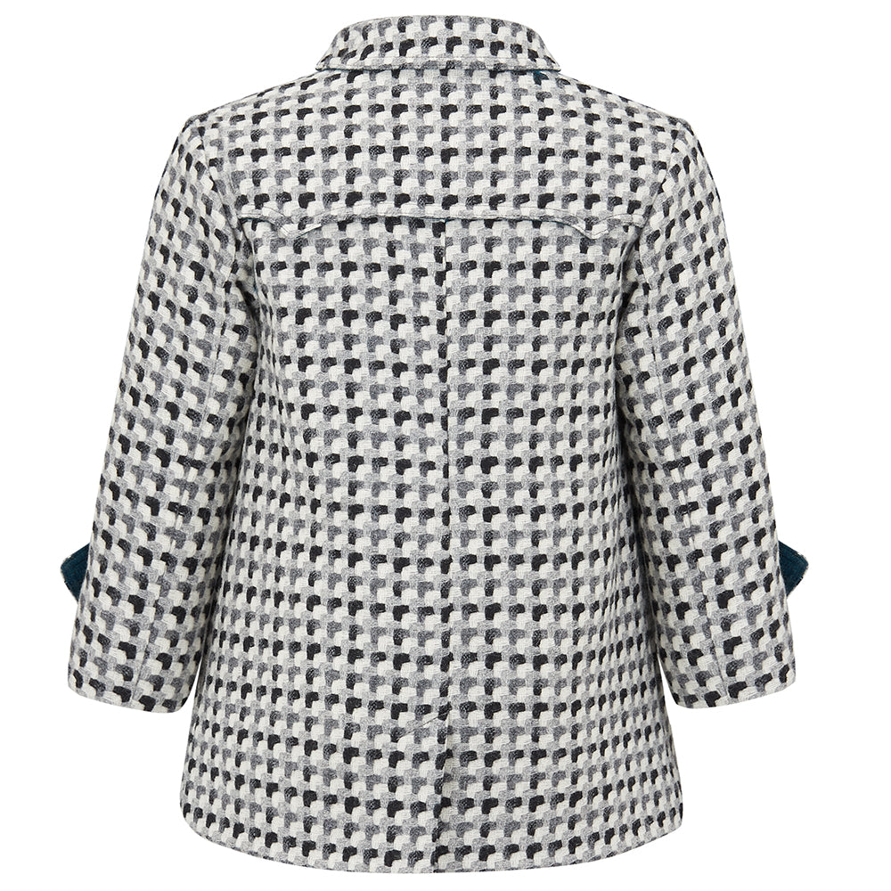 Black and white checkered peacoat shop