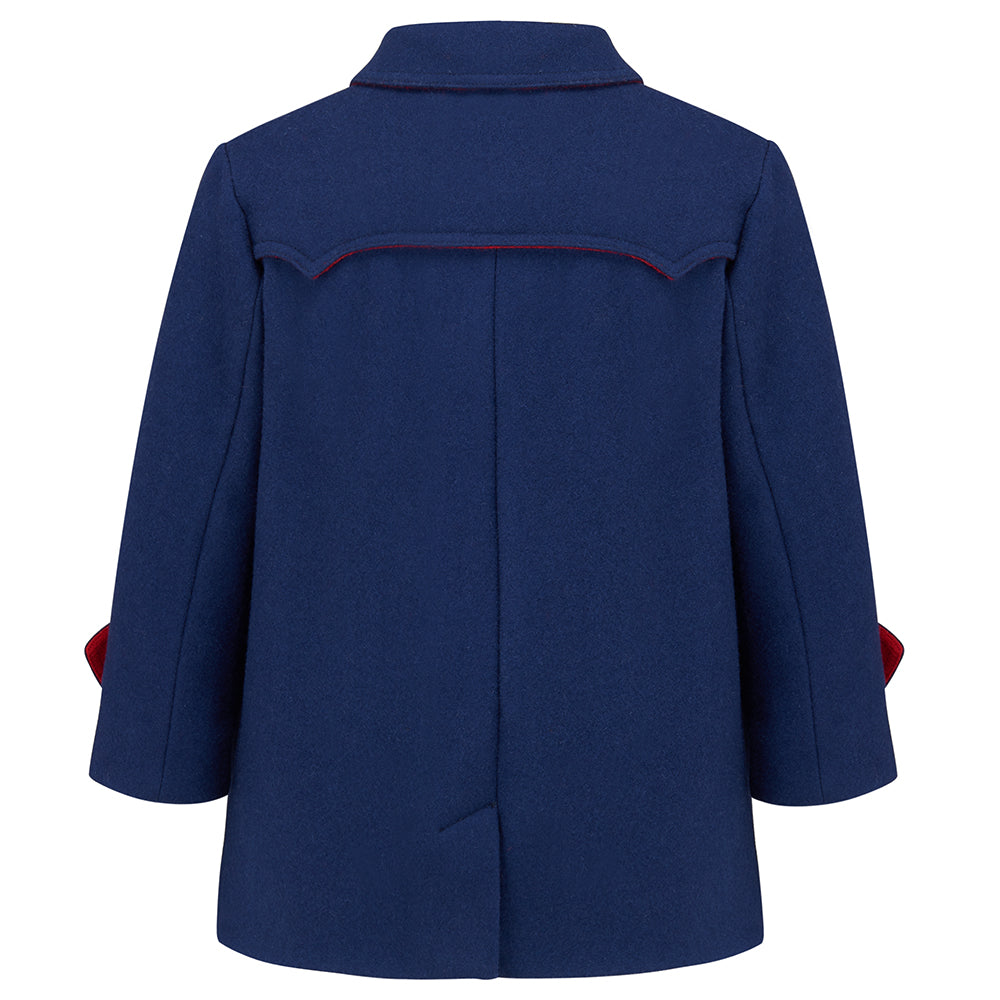 Marylebone Girls Pea Coat Portland Blue - Main Image