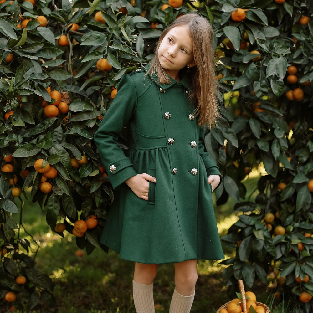 Westminster Girls Dress Coat Racing Green - Main Image