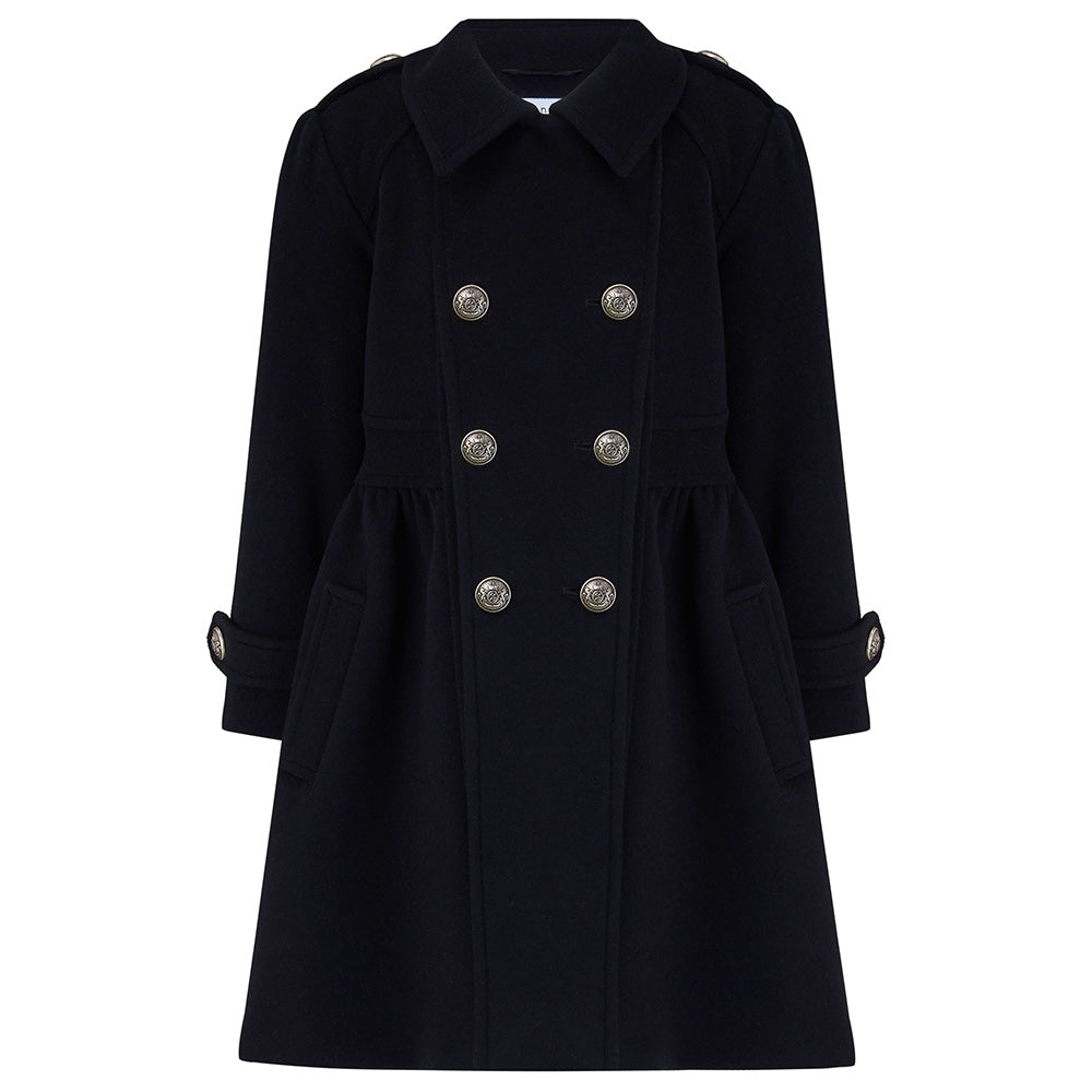 Dark Navy Girls Dress Coat (The Westminster) Ink Blue – Britannical Dark Navy Girls Dress Coat (The Westminster) Ink Blue – Britannical