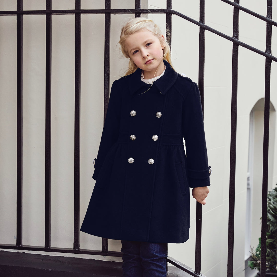 Girls navy dress coat on sale