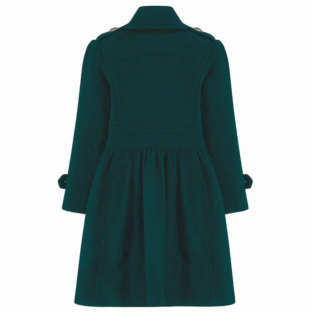 Dark Green Girls Dress Coat (The Westminster) Racing Green Britannical Dark Green Girls Dress Coat (The Westminster) Racing Green Britannical