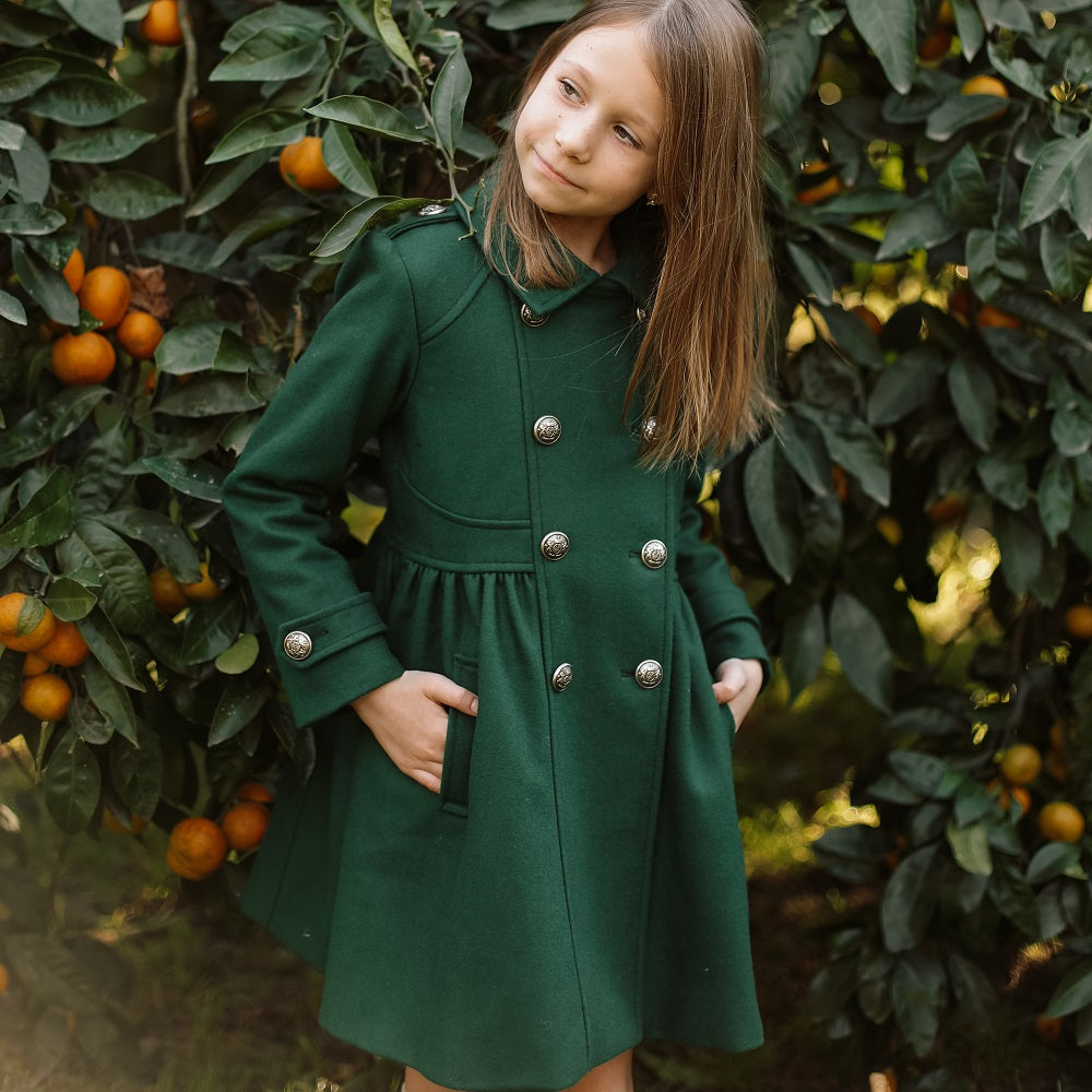 girls dark green dress MORANA DRESS main image 0